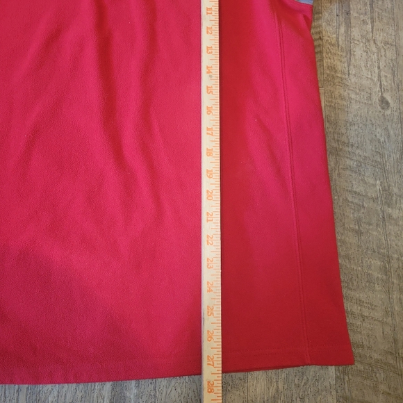 The North Face 1/4 Zip   Mens L Red Gray TKA 100 Fleece Hiking Outdoor - Picture 10 of 10